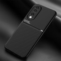 For Honor 90 Classic Tilt Strip Grain Magnetic Shockproof PC + TPU Phone Case(Black)