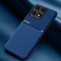 For Honor X8a Classic Tilt Strip Grain Magnetic Shockproof PC + TPU Phone Case(Blue)