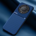 For Honor X9a Classic Tilt Strip Grain Magnetic Shockproof PC + TPU Phone Case(Blue)