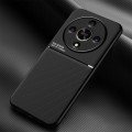 For Honor X9b Classic Tilt Strip Grain Magnetic Shockproof PC + TPU Phone Case(Black)