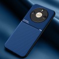 For Honor X50 Classic Tilt Strip Grain Magnetic Shockproof PC + TPU Phone Case(Blue)