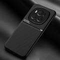 For Honor Magic6 Pro Classic Tilt Strip Grain Magnetic Shockproof PC + TPU Phone Case(Black)