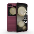 For Samsung Galaxy Z Flip5 5G Magic Shield Fold PC Shockproof Phone Case(Wine Red)