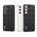 For Samsung Galaxy S24+ 5G ABEEL Weave Plaid PU Phone Case(Black)