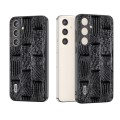 For Samsung Galaxy S24 5G ABEEL Genuine Leather Mahjong Texture Series Phone Case(Black)