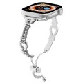 For Apple Watch SE 44mm Twist Metal Bracelet Chain Watch Band(Silver)