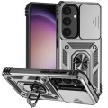 For Samsung Galaxy S24+ 5G Sliding Camshield Holder Phone Case(Silver)