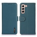 For Samsung Galaxy A35 5G KHAZNEH Litchi Genuine Leather Phone Case(Green)