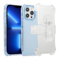 For iPhone 13 Pro Max Frosted PC+TPU Phone Case with Back Clip(Sky Blue)