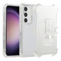 For Samsung Galaxy S24+ 5G Frosted PC+TPU Phone Case with Back Clip(White)