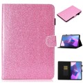 For Lenovo Tab P12 2023 / TB370FU Varnish Glitter Powder Smart Leather Tablet Case(Pink)