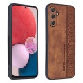 For Samsung Galaxy A34 5G AZNS 3D Embossed Skin Feel Phone Case(Brown)