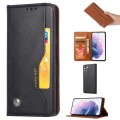 For Samsung Galaxy S24 5G Knead Skin Texture Flip Leather Phone Case(Black)