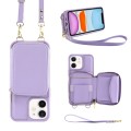 For iPhone 11 Multifunctional Zipper Wallet RFID Phone Leather Case(Purple)
