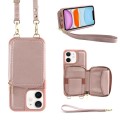For iPhone 11 Multifunctional Zipper Wallet RFID Phone Leather Case(Rose Gold)