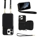 For iPhone 11 Pro Multifunctional Zipper Wallet RFID Phone Leather Case(Black)