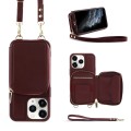 For iPhone 11 Pro Multifunctional Zipper Wallet RFID Phone Leather Case(Wine Red)