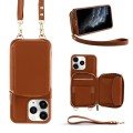 For iPhone 11 Pro Multifunctional Zipper Wallet RFID Phone Leather Case(Brown)