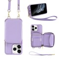 For iPhone 11 Pro Max Multifunctional Zipper Wallet RFID Phone Leather Case(Purple)