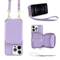 For iPhone 12 Pro Multifunctional Zipper Wallet RFID Phone Leather Case(Purple)