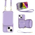 For iPhone 14 Multifunctional Zipper Wallet RFID Phone Leather Case(Purple)
