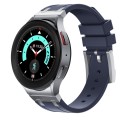 For Samsung Galaxy watch 4 / 5 / 6 AP Series Liquid Silicone Watch Band(Silver Blue)