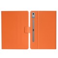 For Lenovo Tab P12 2023 / TB370FU Pure Color Smart Leather Tablet Case(Orange)