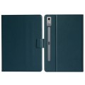 For Lenovo Tab P12 2023 / TB370FU Pure Color Smart Leather Tablet Case(Deep Green)