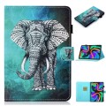 For Lenovo Tab M11/ Xiaoxin Pad 11 2024 Coloured Drawing Stitching Smart Leather Tablet Case(Elephan
