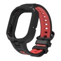 For Honor Watch 4 Two Color Integrated TPU Watch Band(Black Red)