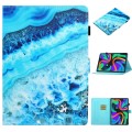 For Lenovo Tab M11/ Xiaoxin Pad 11 2024 Coloured Drawing Stitching Smart Leather Tablet Case(Blue Ma