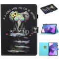 For Lenovo Tab P12 2023 / TB370FU Coloured Drawing Stitching Smart Leather Tablet Case(Glasses Eleph