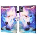 For Lenovo Tab M11/ Xiaoxin Pad 11 2024 Coloured Drawing Stitching Smart Leather Tablet Case(Wolf)