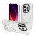 For iPhone 15 Pro Shockproof Terminator MagSafe Phone Case with Holder(Transparent)