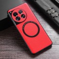For OnePlus 12 PU MagSafe Magnetic Phone Case(Red)