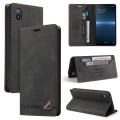 For Sony Xperia Ace III Skin Feel Anti-theft Brush Horizontal Flip Leather Case with Holder(Black)