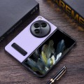 For OnePlus Open Litchi Texture PU Phone Case with Holder(Purple)
