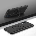 For OnePlus Nord 2 Magsafe Hidden Fold Holder Full Coverage Shockproof Phone Case(Black)