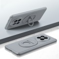 For Huawei Mate 50 Magsafe Hidden Fold Holder Full Coverage Shockproof Phone Case(Grey)