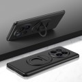 For Huawei Mate 50 Pro Magsafe Hidden Fold Holder Full Coverage Shockproof Phone Case(Black)