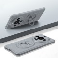 For Huawei Mate 60 Magsafe Hidden Fold Holder Full Coverage Shockproof Phone Case(Grey)