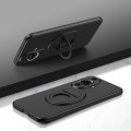 For Huawei nova 12 Lite Magsafe Hidden Fold Holder Full Coverage Shockproof Phone Case(Black)