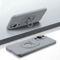 For Huawei nova 12 Lite Magsafe Hidden Fold Holder Full Coverage Shockproof Phone Case(Grey)