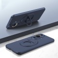 For Huawei nova 12 Lite Magsafe Hidden Fold Holder Full Coverage Shockproof Phone Case(Blue)