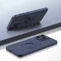 For iPhone 13 Pro Magsafe Hidden Fold Holder Full Coverage Shockproof Phone Case(Blue)