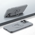 For iPhone 14 Pro Magsafe Hidden Fold Holder Full Coverage Shockproof Phone Case(Grey)
