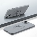 For iPhone 14 Plus Magsafe Hidden Fold Holder Full Coverage Shockproof Phone Case(Grey)