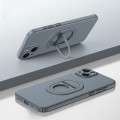 For iPhone 15 Plus Magsafe Hidden Fold Holder Full Coverage Shockproof Phone Case(Grey)