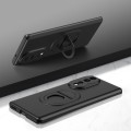 For Honor 80 Magsafe Hidden Fold Holder Full Coverage Shockproof Phone Case(Black)