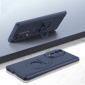 For Honor 80 Magsafe Hidden Fold Holder Full Coverage Shockproof Phone Case(Blue)